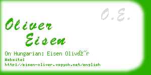 oliver eisen business card